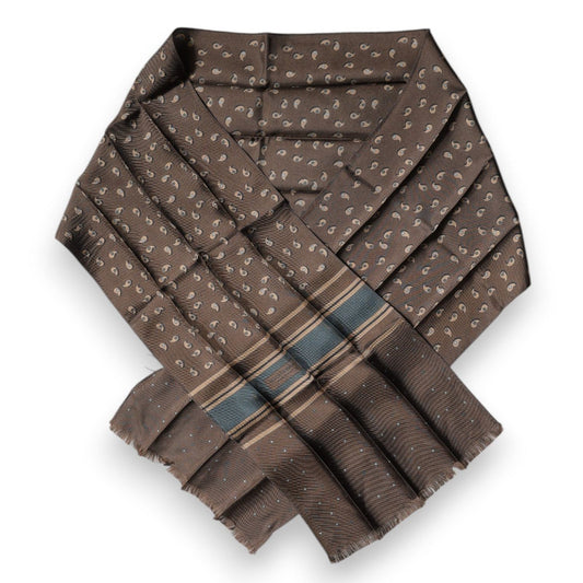 Dolce & Gabbana Brown Fantasy Silk Neck Wrap Shawl Scarf MS7303