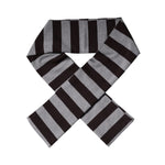 Dolce & Gabbana Black Gray Stripes Wool Neck Wrap Scarf MS7429
