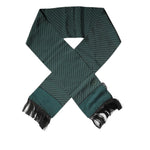 Dolce & Gabbana Dark Green Fantasy Fringes Neck Wrap Scarf MS7437