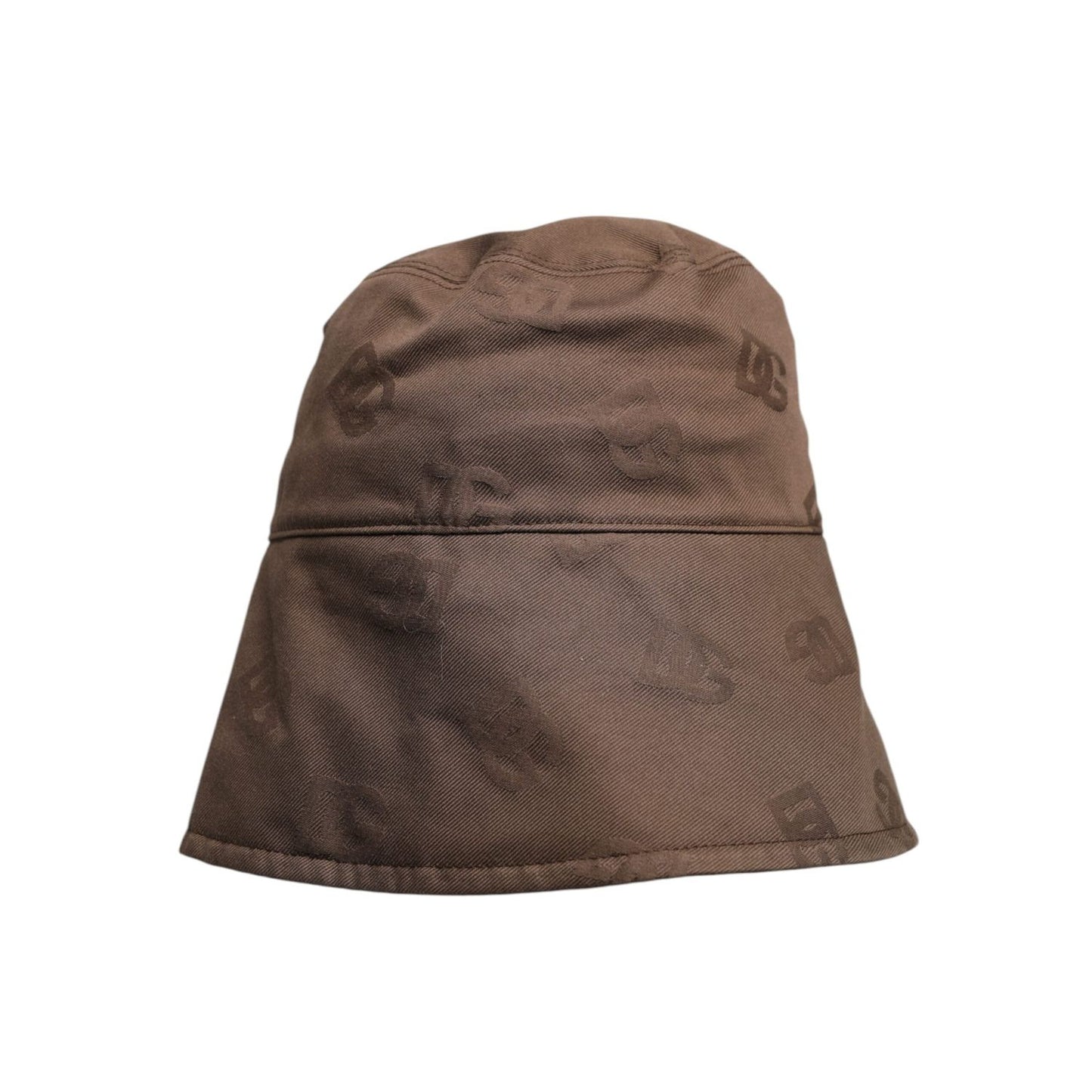 Dolce & Gabbana Brown Logo Monogram Cotton Bucket Cap