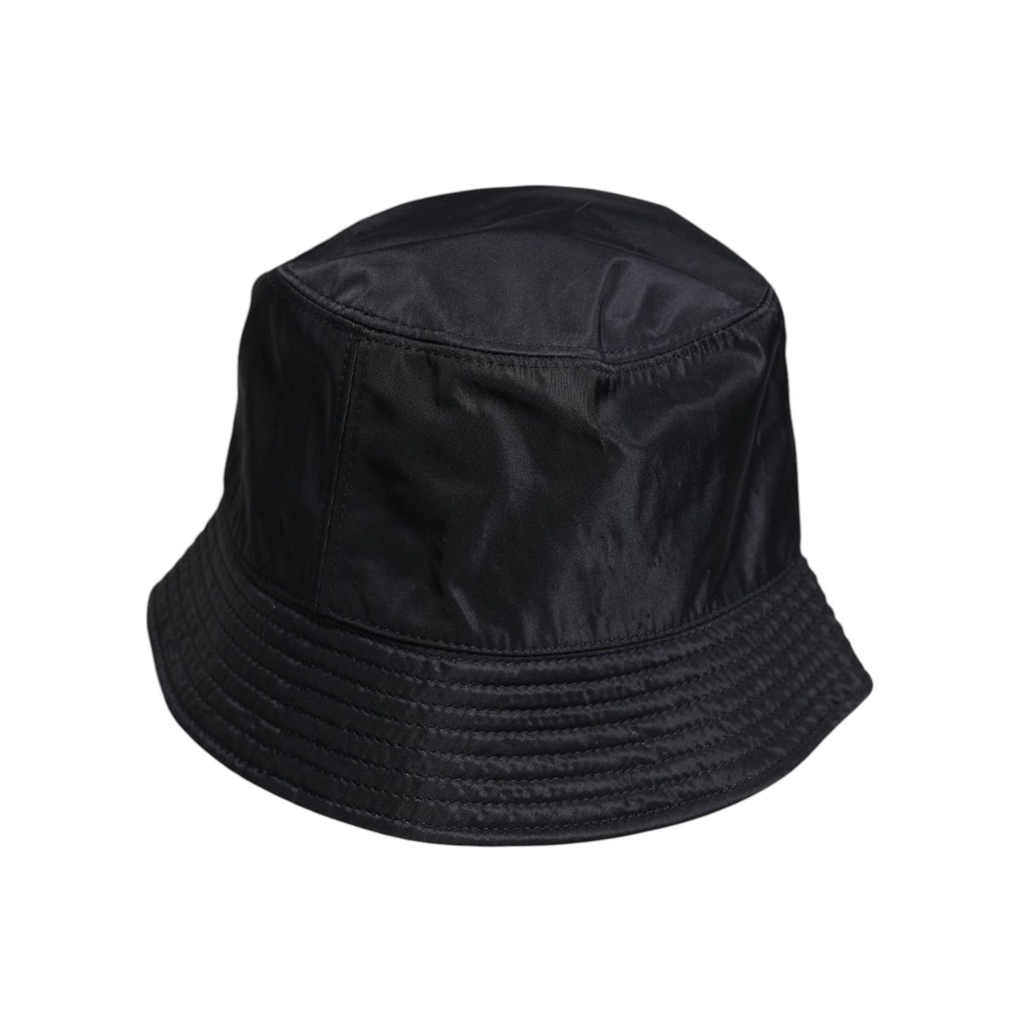 Dolce & Gabbana Black Cotton Wide Brim Bucket Hat