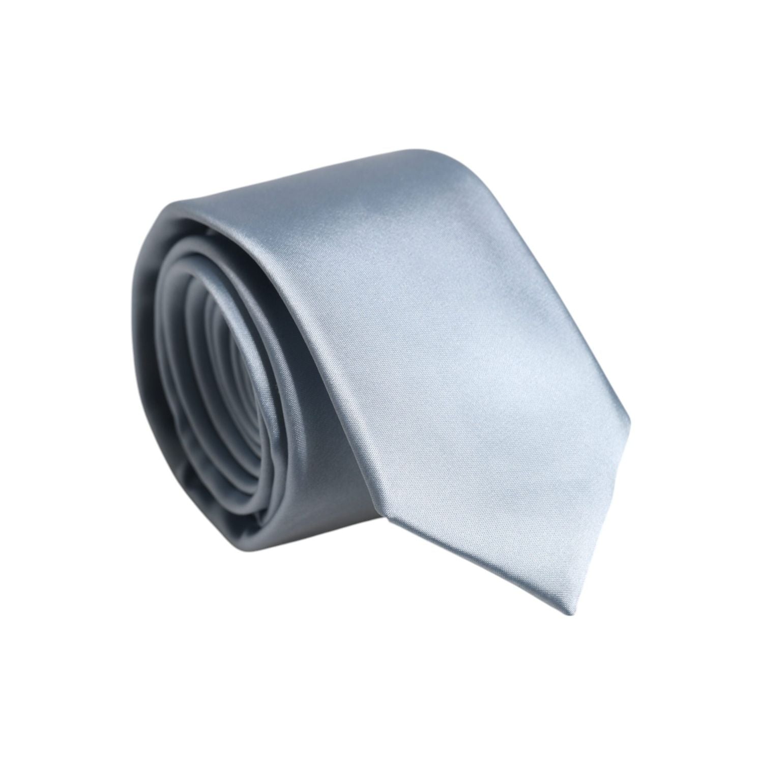 Dolce & Gabbana Light Blue Solid Silk Adjustable Necktie Tie