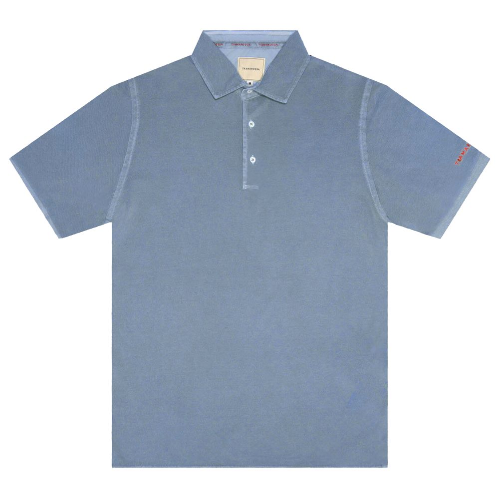 Tramarossa Blue Cotton Polo Shirt