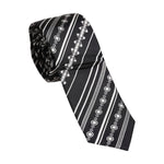 Dolce & Gabbana Black White Stripes Silk Adjustable Necktie Tie KRA3473