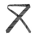 Dolce & Gabbana Black White Stripes Silk Adjustable Necktie Tie KRA3473