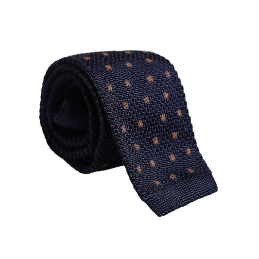 Dolce & Gabbana Blue Polka Dot Silk Adjustable Necktie Tie KRA3477