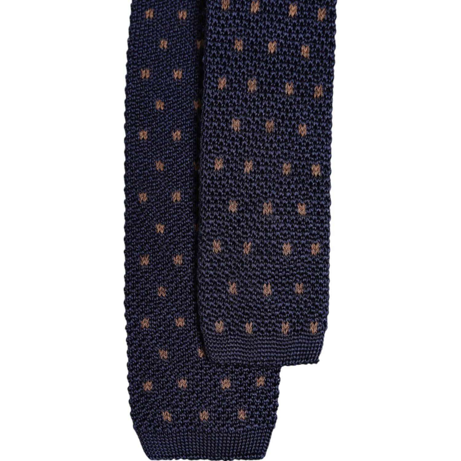 Dolce & Gabbana Blue Polka Dot Silk Adjustable Necktie Tie