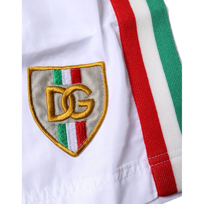Dolce & Gabbana White Stripes Beachwear Shorts 2Pc Swimwear