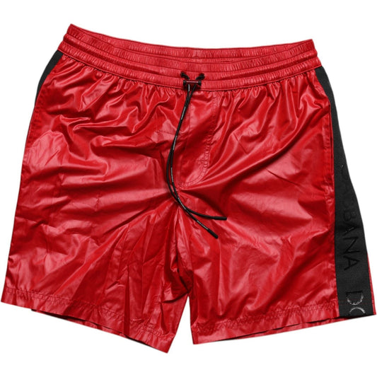 Dolce & Gabbana Red Polyester Beachwear Shorts 2Pc Swimwear