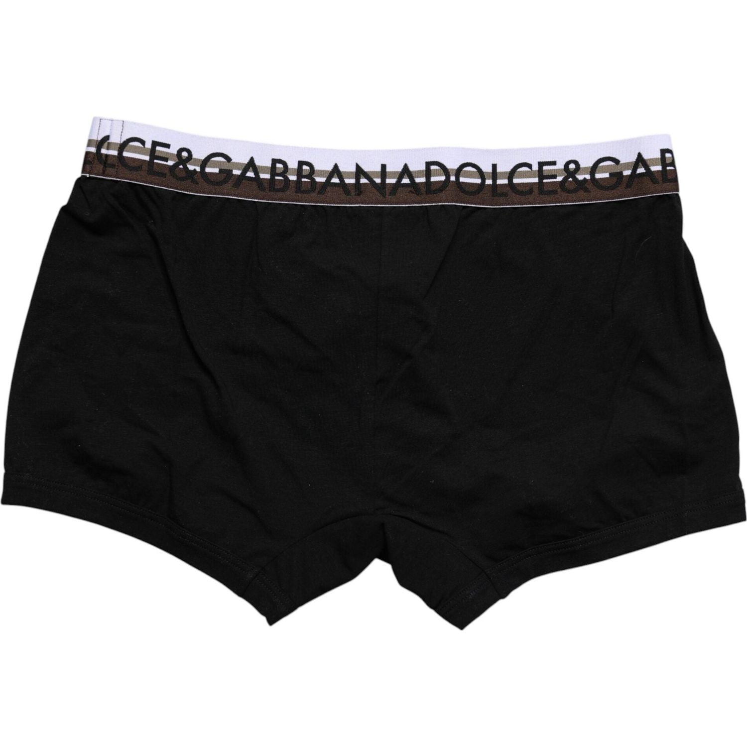 Dolce & Gabbana Black Cotton Stretch Regular Boxer Underwear