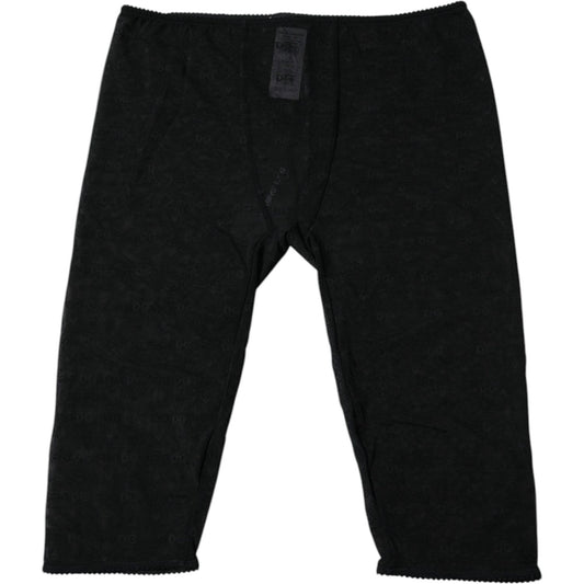 Dolce & Gabbana Black Logo Lace Lingerie Cropped Tight Underwear