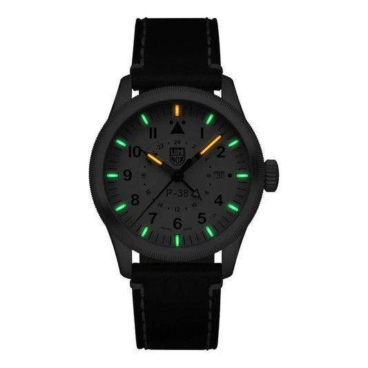 Luminox Black Leather Watch LUXA9527AC
