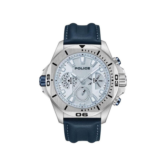 Police Blue Artificial Leather Watch