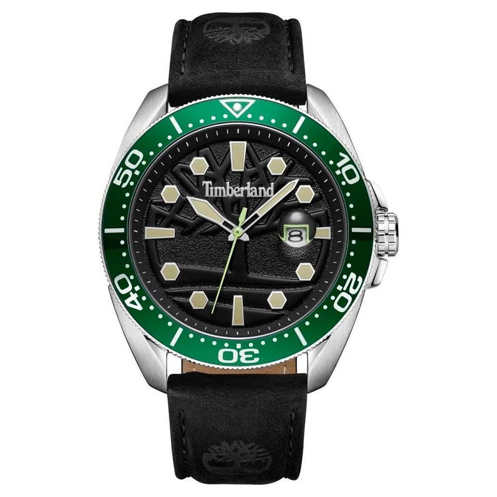 Timberland Black Leather Watch TITDWGB2230603AC