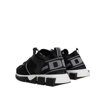 Dolce & Gabbana Black Mesh Sorrento Trekking Sneakers Shoes