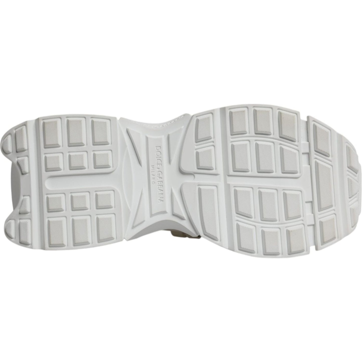Dolce & Gabbana White Nylon Low Top Space Sneakers Shoes MV7187-42.5