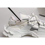 Dolce & Gabbana White Nylon Low Top Space Sneakers Shoes MV7187-42.5