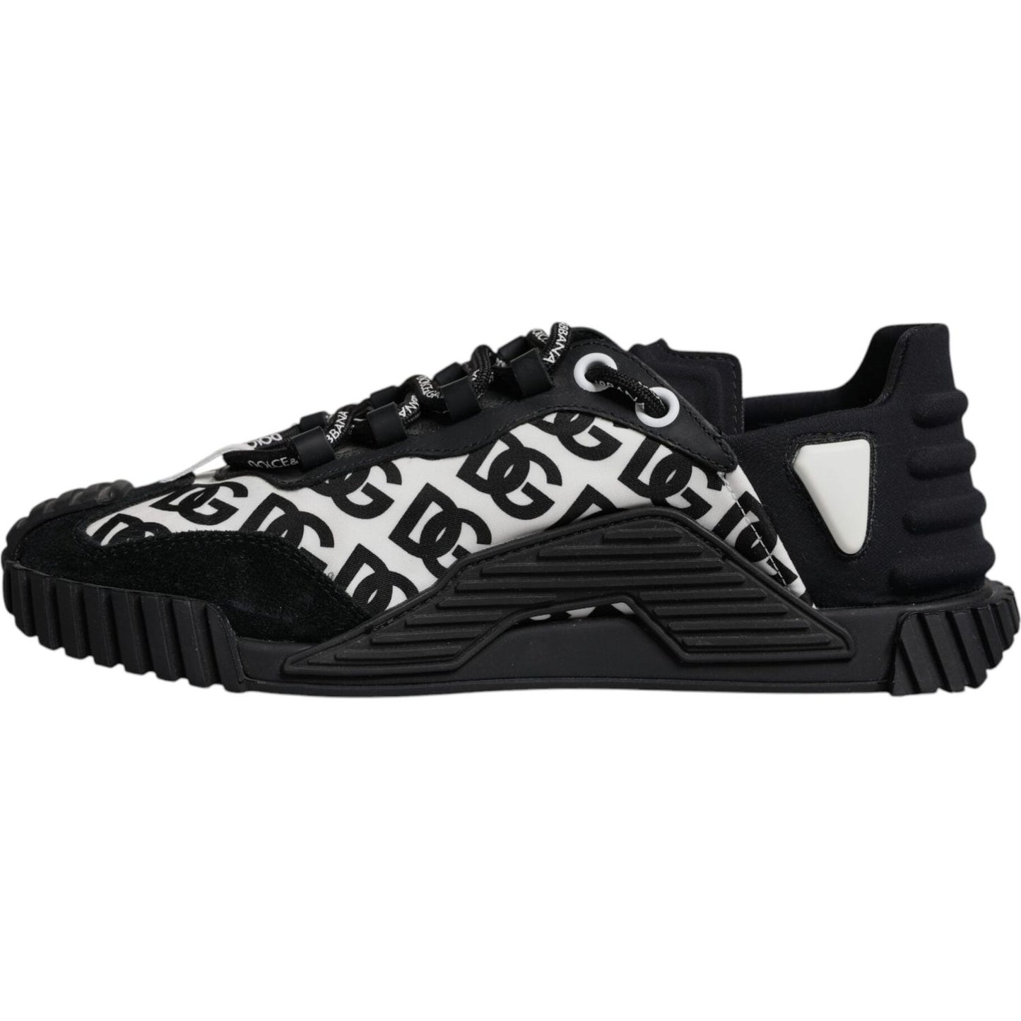 Dolce & Gabbana Black Logo Lace Up Low Top NS1 Sneakers Shoes