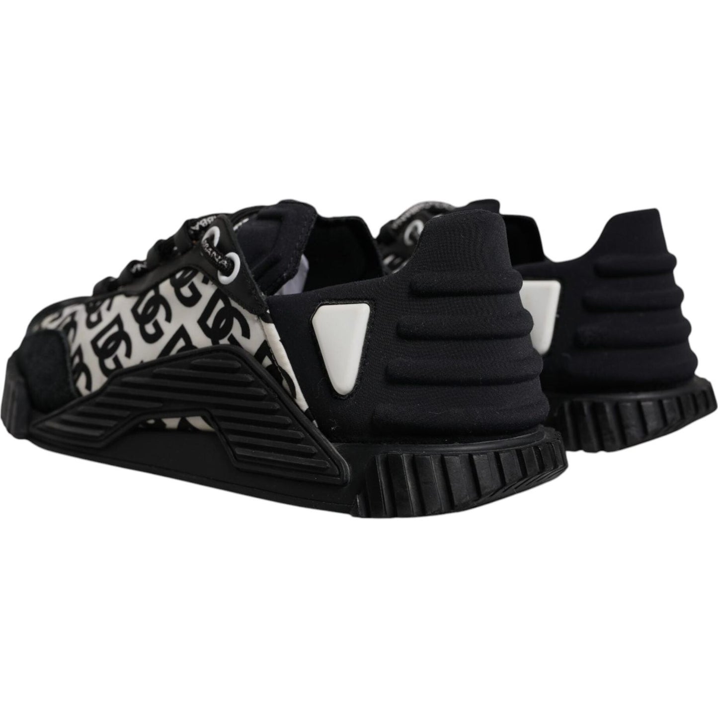 Dolce & Gabbana Black Logo Lace Up Low Top NS1 Sneakers Shoes MV7191-42