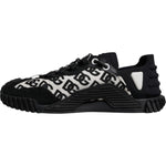Dolce & Gabbana Black Logo Lace Up Low Top NS1 Sneakers Shoes MV7191-42