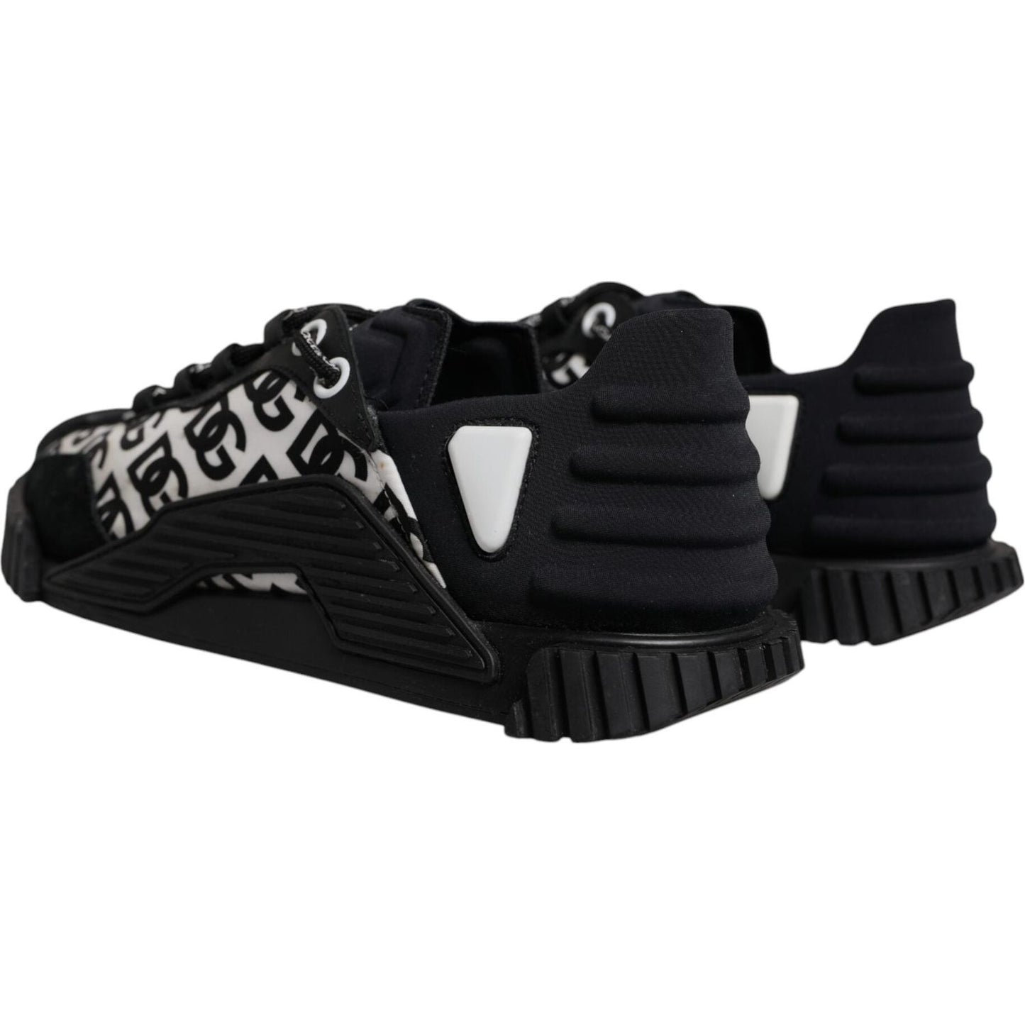 Dolce & Gabbana Black Logo Lace Up Low Top NS1 Sneakers Shoes MV7195-42