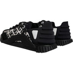 Dolce & Gabbana Black Logo Lace Up Low Top NS1 Sneakers Shoes MV7195-42