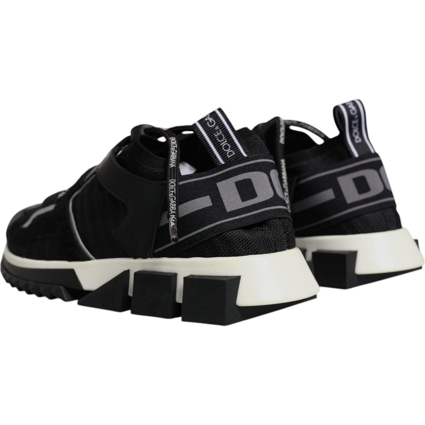 Dolce & Gabbana Black Mesh Sorrento Trekking Sneakers Shoes