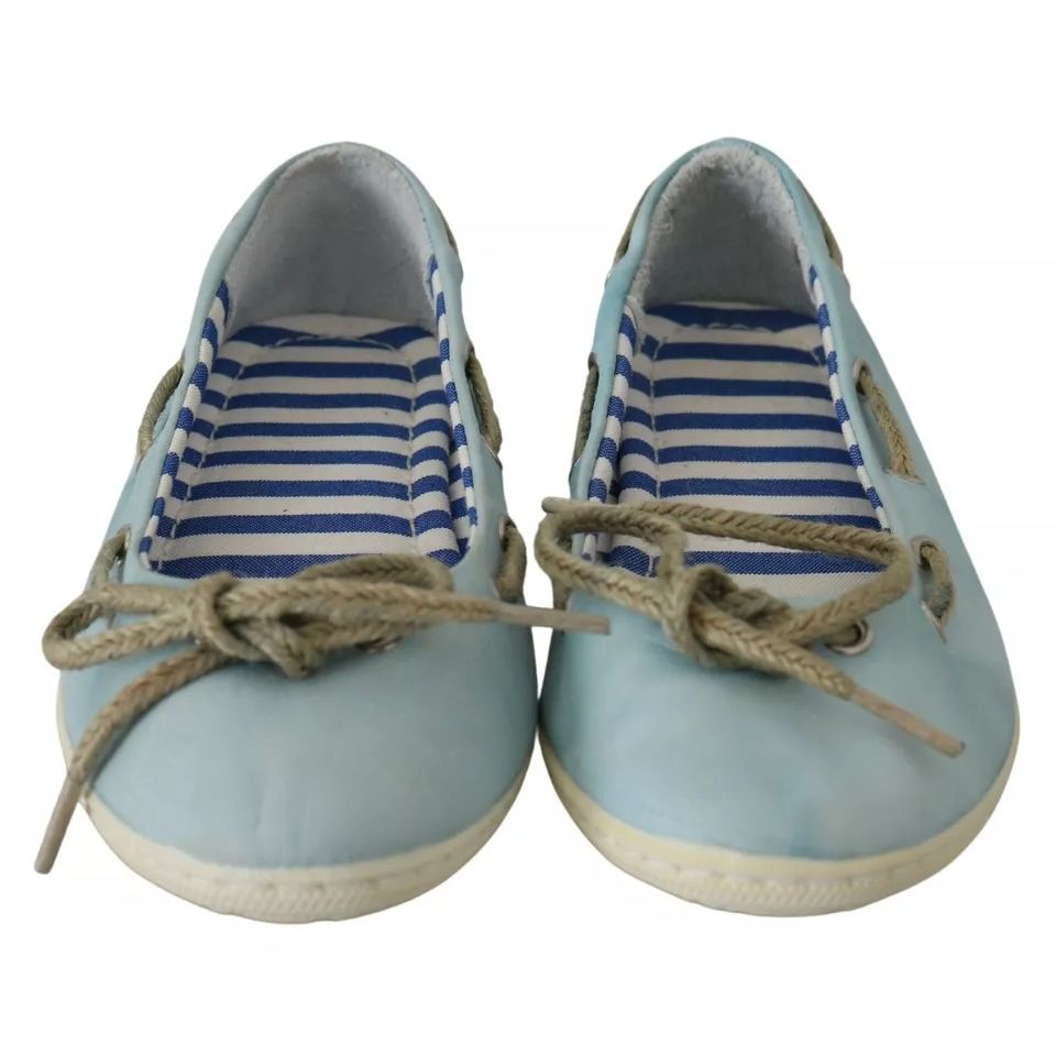 Pantofola D'Oro Minnesota Blue Stripe Flat Slip-On Shoes