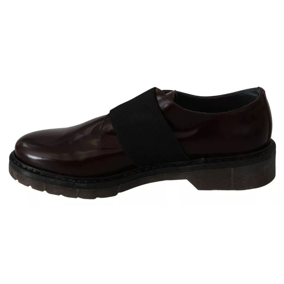 Dr. Martens Dark Brown Leather Elastic Strap Shoes