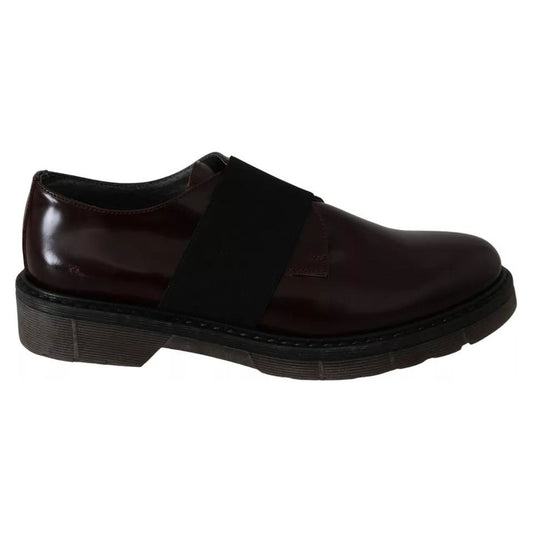 Dr. Martens Dark Brown Leather Elastic Strap Shoes LA8405-38
