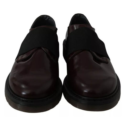 Dr. Martens Dark Brown Leather Elastic Strap Shoes