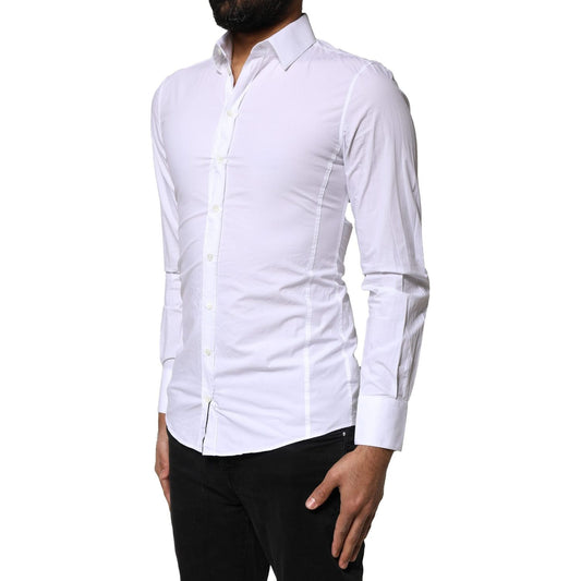 Dolce & Gabbana White SICILIA Cotton Formal Men Dress Shirt TSH6286-37