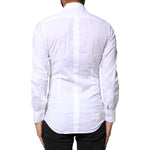 Dolce & Gabbana White GOLD Cotton Long Sleeves Dress Shirt TSH84134-37