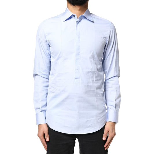 Dolce & Gabbana Light Blue Cotton Long Sleeves Dress Shirt TSH84709-37
