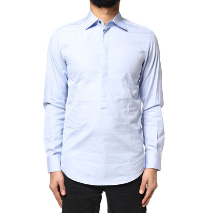 Dolce & Gabbana Light Blue Cotton Long Sleeves Dress Shirt