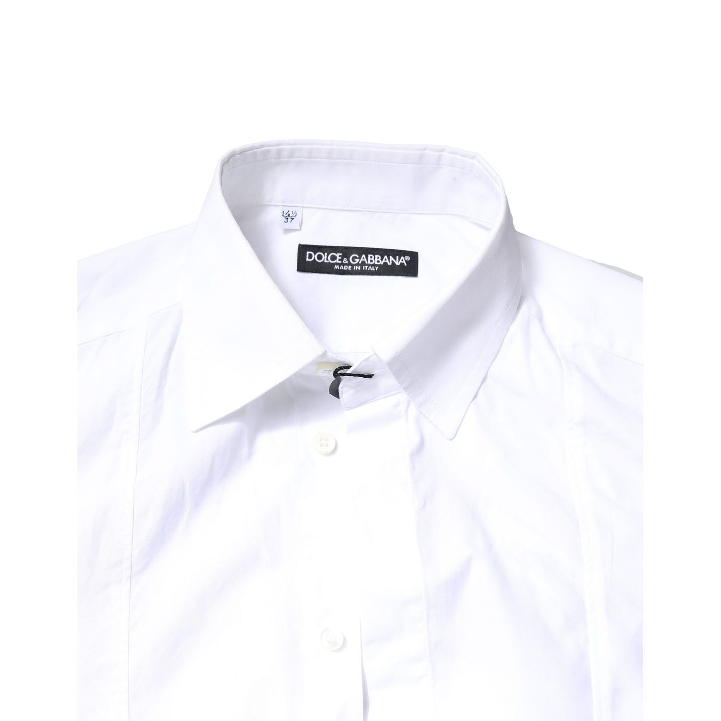 Dolce & Gabbana White Cotton Long Sleeves Formal Dress Shirt