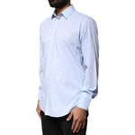 Dolce & Gabbana Light Blue Cotton MARTINI Formal Dress Shirt TSH86336-37