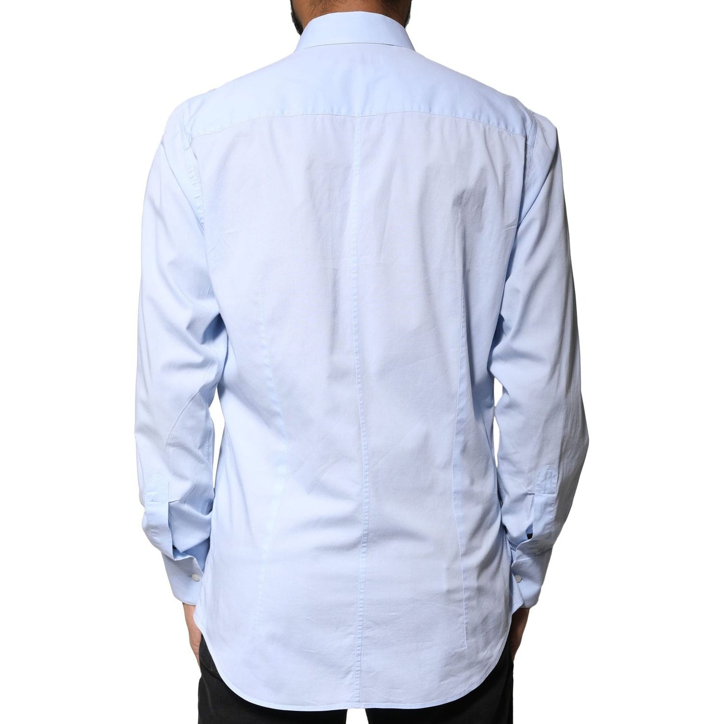 Dolce & Gabbana Light Blue Cotton MARTINI Formal Dress Shirt TSH86336-37