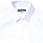 Dolce & Gabbana White Cotton MARTINI Formal Men Dress Shirt TSH86483-37