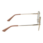 Side view of Guess Gold Women Glasses Frame, full-rim metal frame with demo lenses, spring hinge, 53-19-140 size, temples length 140.