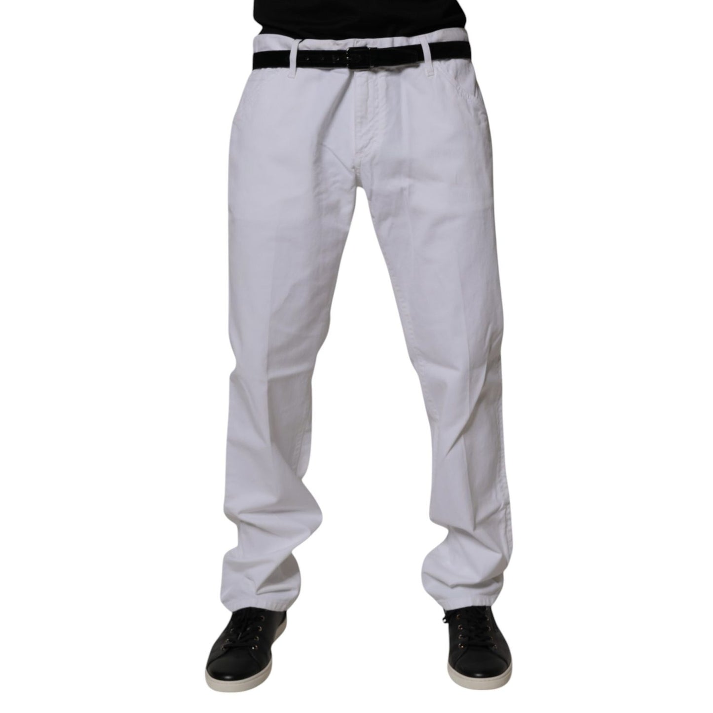 Dolce & Gabbana White Cotton Straight Men Denim Jeans