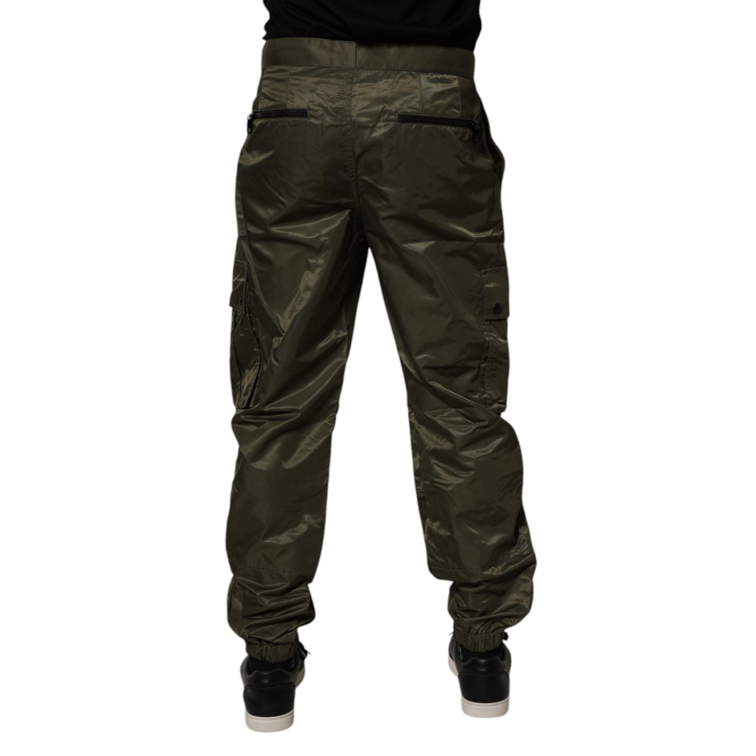 Dolce & Gabbana Dark Green Nylon Cargo Pants