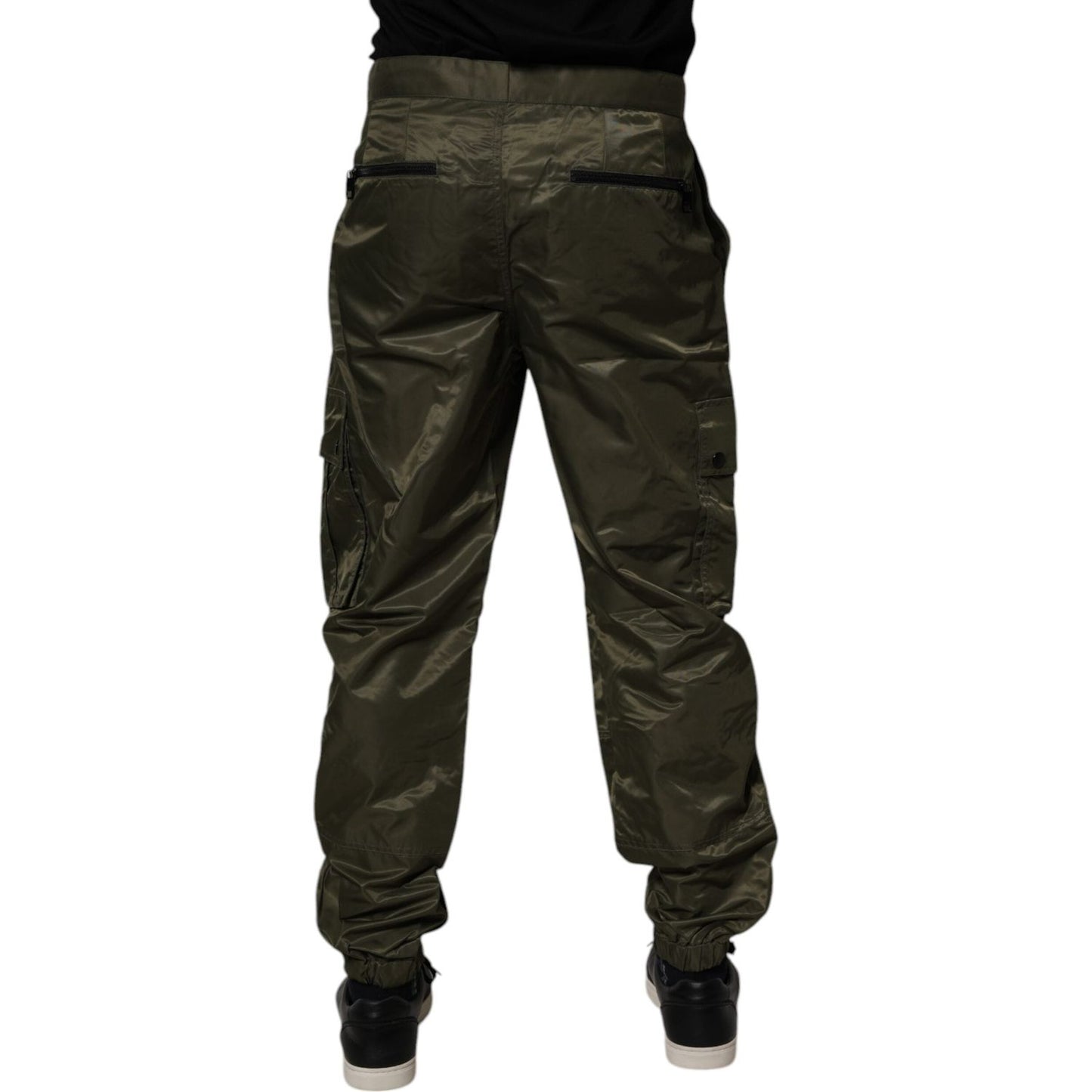 Dolce & Gabbana Dark Green Nylon Cargo Pants PAN75219-48