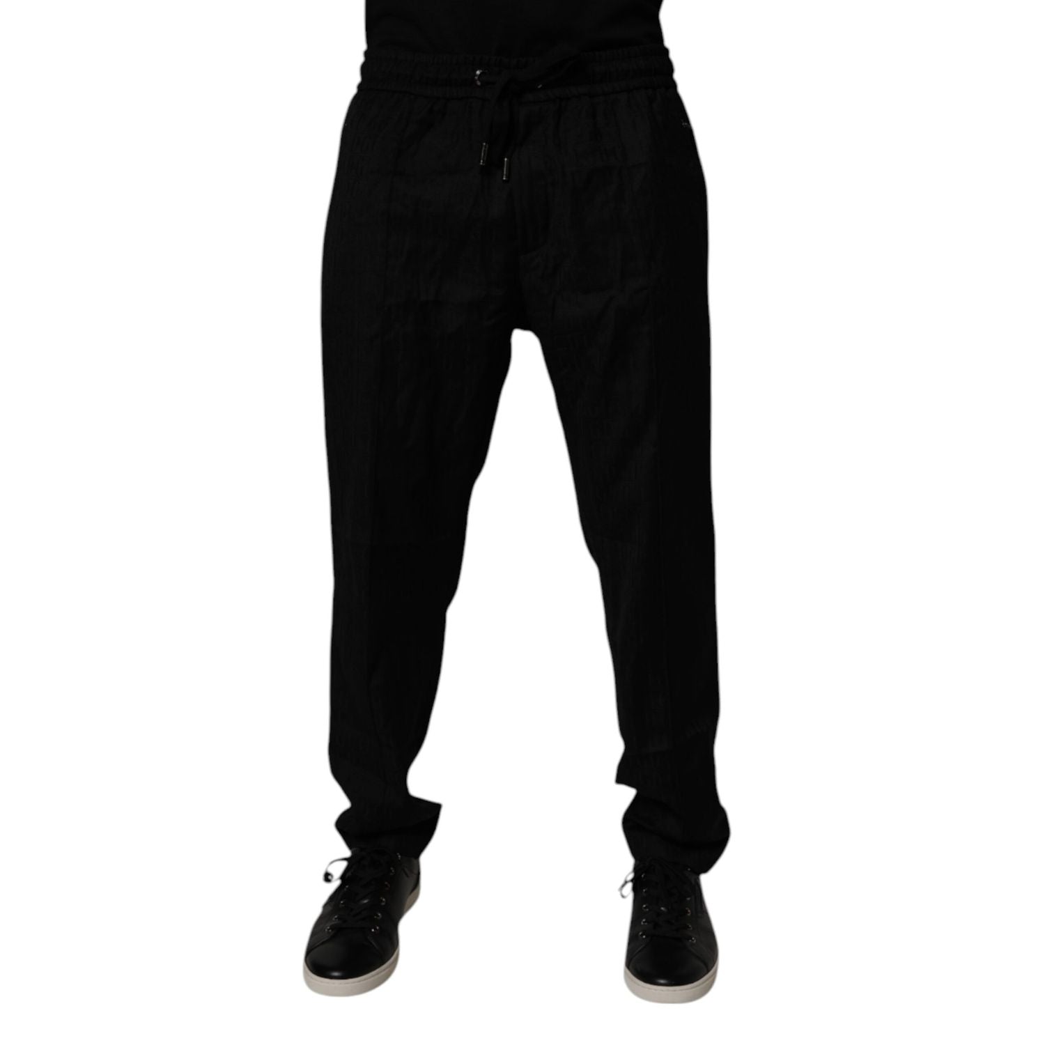 Dolce & Gabbana Black Wool Jogger Sweatpants Pants