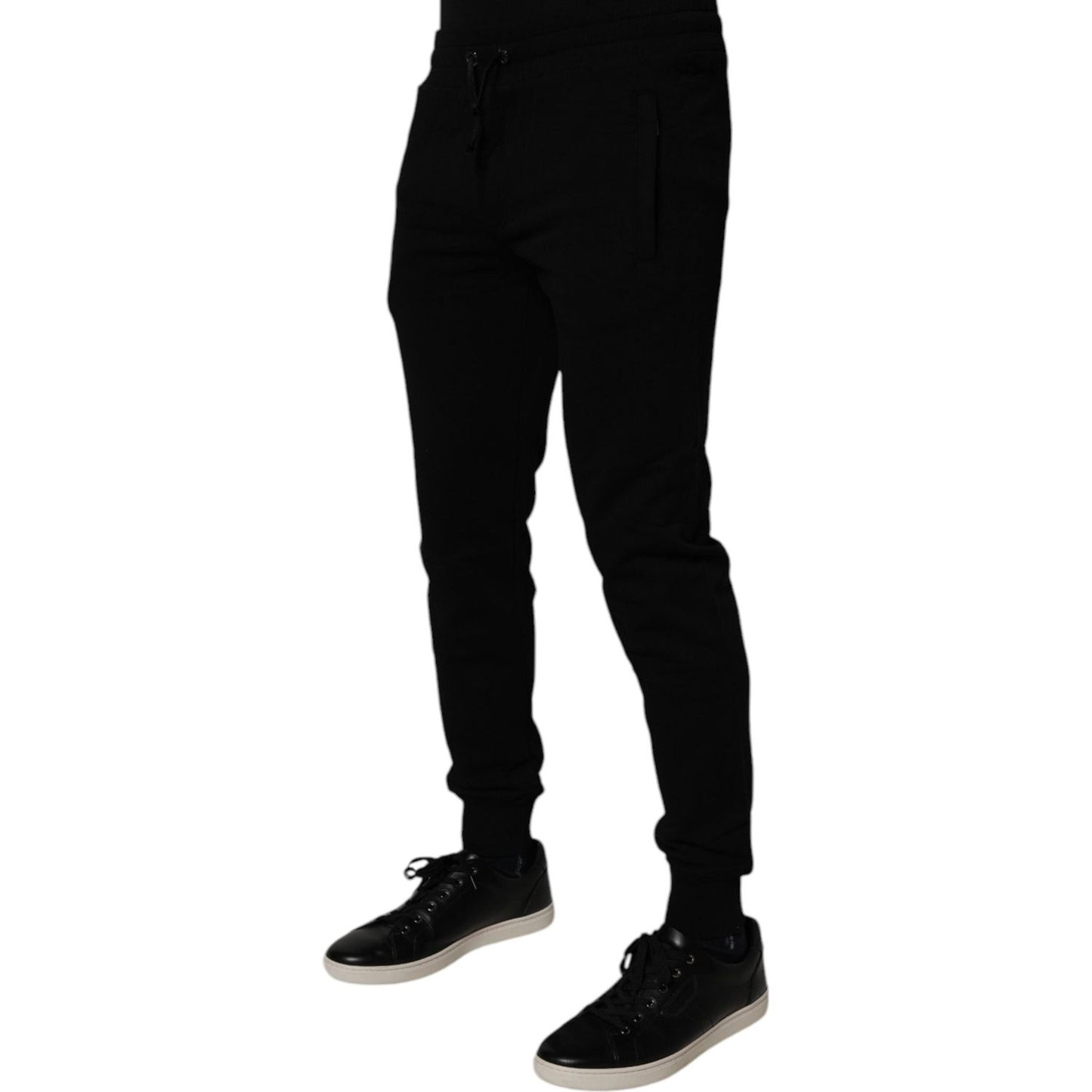 Dolce & Gabbana Black Cotton Jogger Sweatpants Pants PAN75259-44