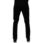 Dolce & Gabbana Black Floral Cotton Skinny Men Denim Jeans PAN75260-48