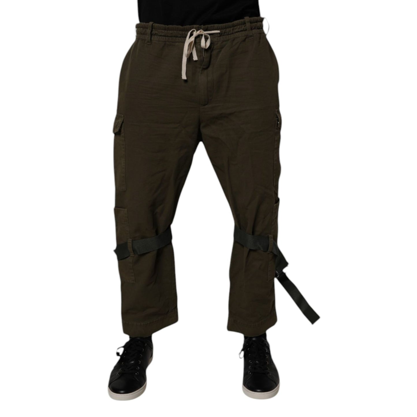 Dolce & Gabbana Brown Cotton Stretch Cargo Pants