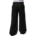 Dolce & Gabbana Black Stripes Wide Leg Formal Men Dress Pants PAN75359-48