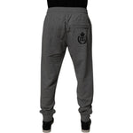Dolce & Gabbana Gray Logo Cotton Jogger Men Sweatpants Pants PAN75716-54