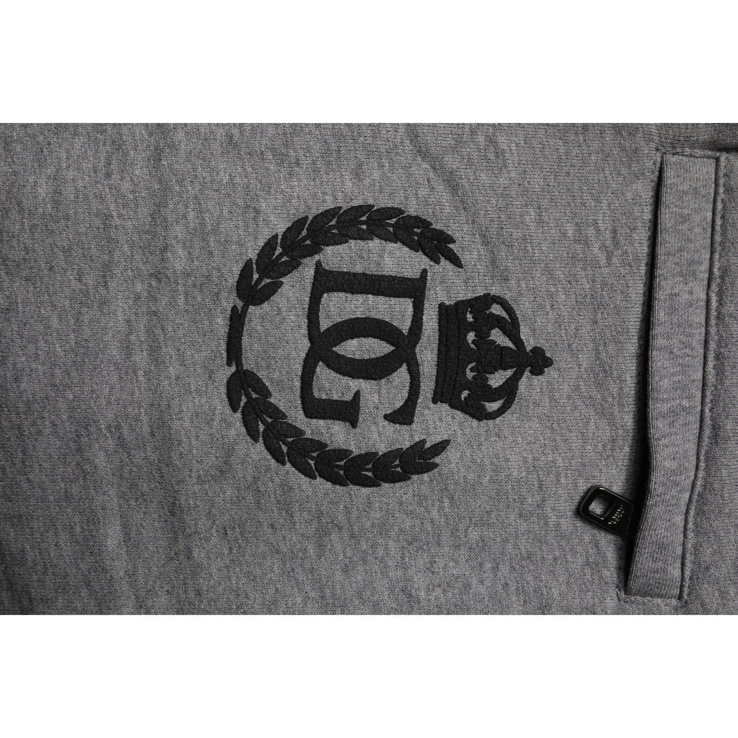 Dolce & Gabbana Gray Logo Cotton Jogger Men Sweatpants Pants PAN75716-54
